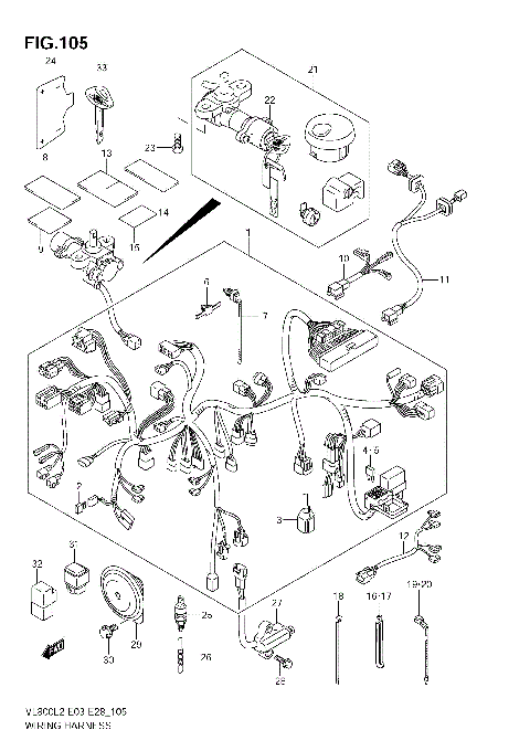WIRING HARNESS (VL800T  E33)