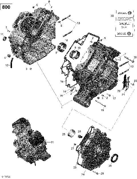 01- Crankcase - 800R EFI