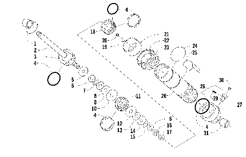 REAR SUSPENSION FRONT ARM SHOCK ABSORBER [89601]