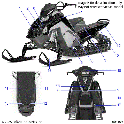 BODY, DECAL, BLACK SIDE PANEL W/BLUE DUSK TRIM - S26TGM8MS (603109)