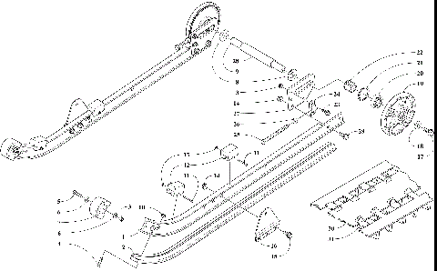 SLIDE RAIL, IDLER WHEELS, AND TRACK ASSEMBLY [106074]