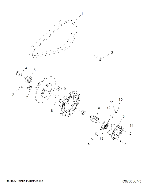 DRIVE TRAIN, SECONDARY CLUTCH