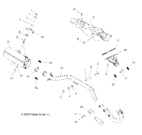 ENGINE, EXHAUST - A13MH76FF (49ATVEXHAUST11SP800)