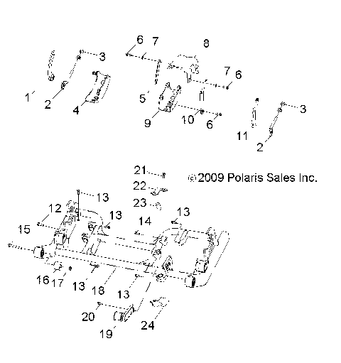 CHASSIS, SWING ARM - A10VA17AA/AD (49RGRSWINGARM10RZR170)