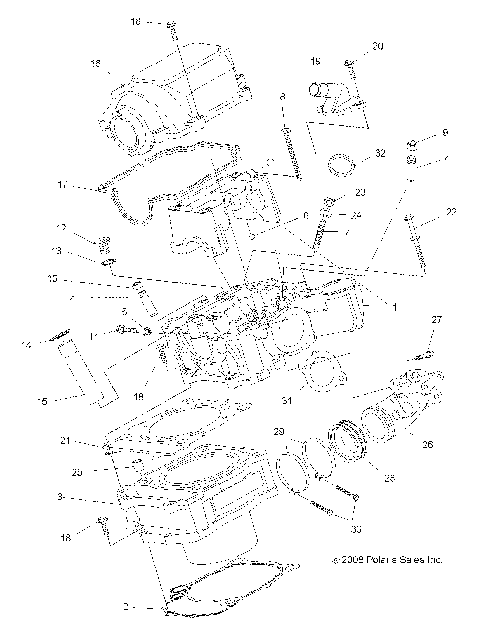 ENGINE, CYLINDER - A10ZX55FX/FF (49ATVCYLINDER09SPXP550)
