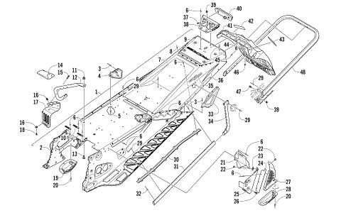 TUNNEL, REAR BUMPER, AND SNOWFLAP ASSEMBLY