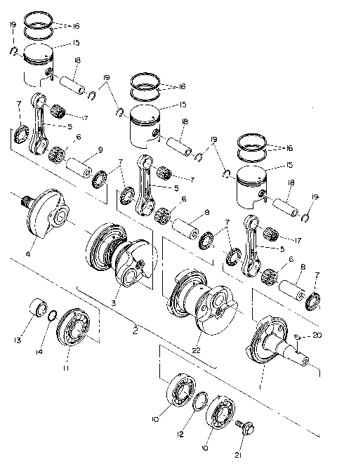 CRANKSHAFT and PISTON SL 650/B924058 (4922922292025A)