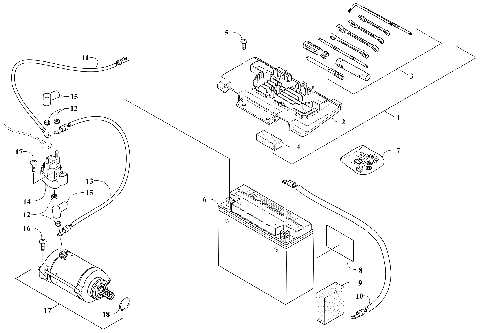 BATTERY AND STARTER ASSEMBLY [301247]