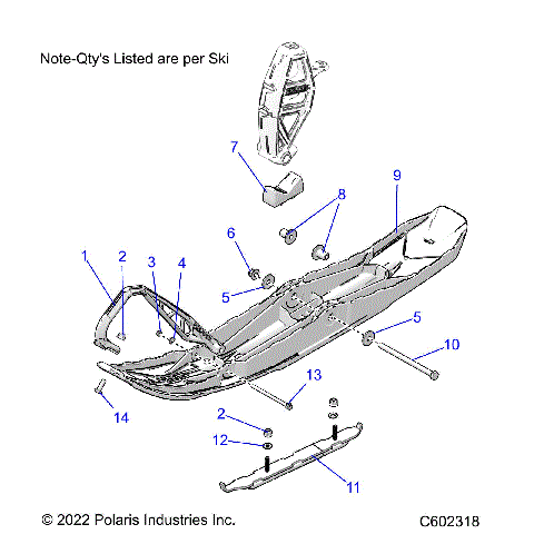 STEERING, SKI ASM - S23TDH6RS (C602318)