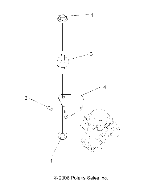 ENGINE, CARBURETOR BRACKET - A13EA32FA (49ATVCARBBRKT08TB)