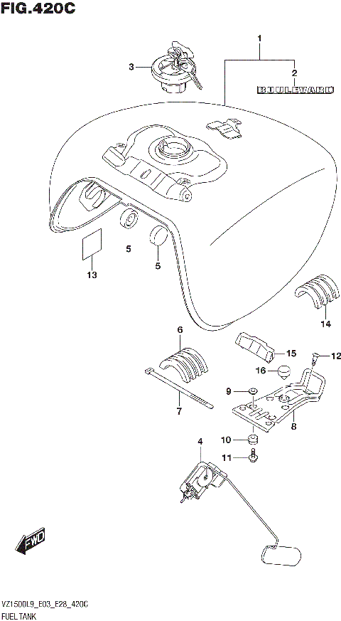 FUEL TANK (E33) (FOR YVB)