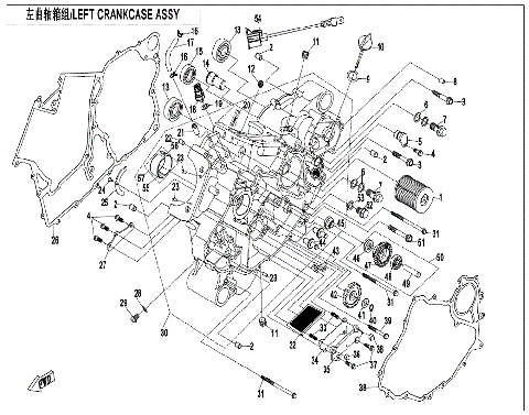 LEFT CRANKCASE ASSY.