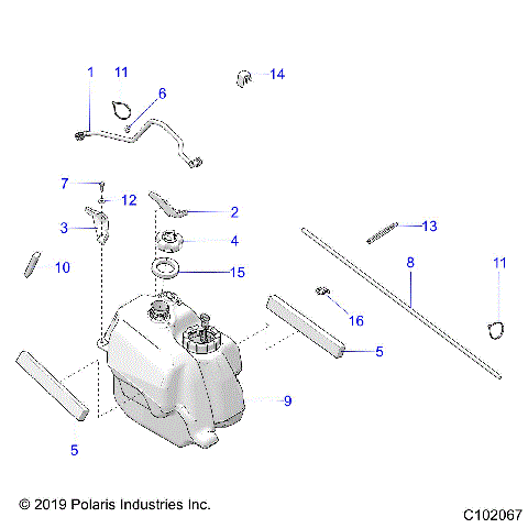 BODY, FUEL TANK ASM. - A19SDE57F1/SDA57F1 (C102067)