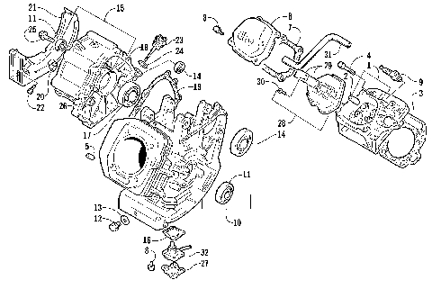 CYLINDER AND CRANKCASE ASSEMBLY [74945]