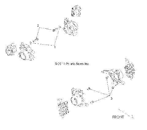 BRAKES, CALIPER MOUNTING - Z14JT9EFX (49ATVCALIPERMTG12RZRXP900)
