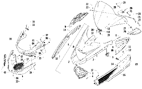HOOD, WINDSHIELD, AND FRONT BUMPER ASSEMBLY [91871]