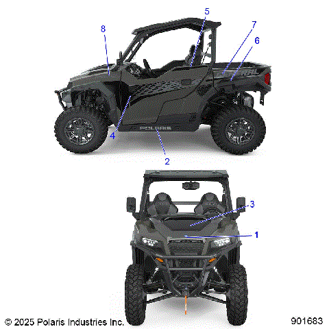 BODY, DECALS - G25GAB99 (901683)