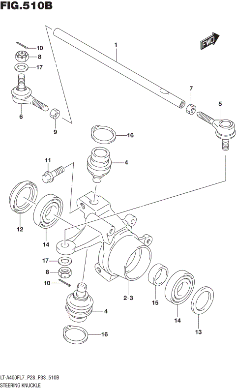 STEERING KNUCKLE (LT-A400FL7 P33)