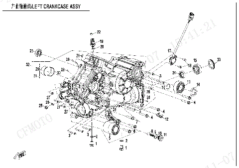 LEFT CRANKCASE ASSY