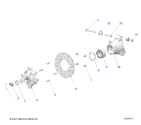 SUSPENSION, REAR HUBS, CARRIER and BRAKE DISC - A26SED57C1 (C760122)