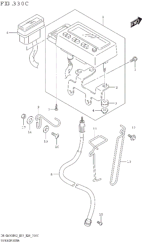 SPEEDOMETER (DR-Z400S:E03,E33)