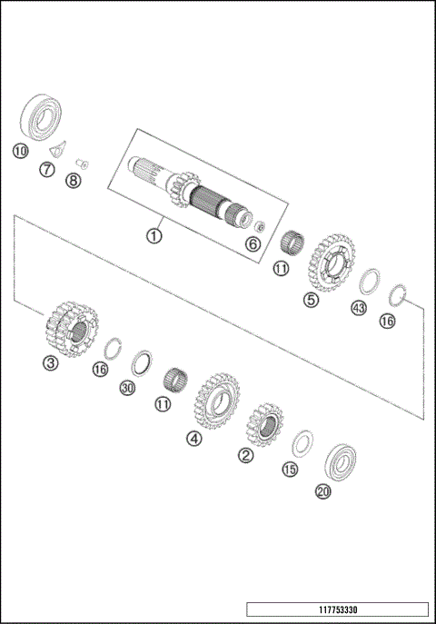 TRANSMISSION I - MAIN SHAFT