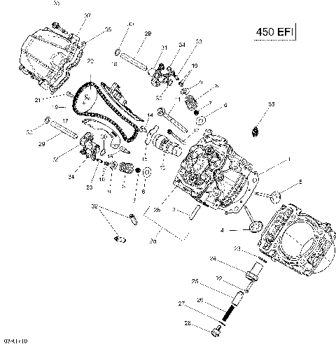 01- Cylinder Head - 450 EFI