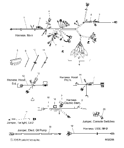 ELECTRICAL, WIRE HARNESS - S16EN8/EY8 ALL OPTIONS (600066)