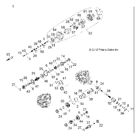 DRIVE TRAIN, MAIN GEARCASE INTERNALS - Z15VHE57AS/AK (49RGRTRANSINTL1333084)