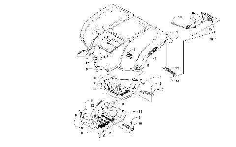 REAR BODY PANEL, FOOTWELL, AND TAILLIGHT ASSEMBLIES [301039]