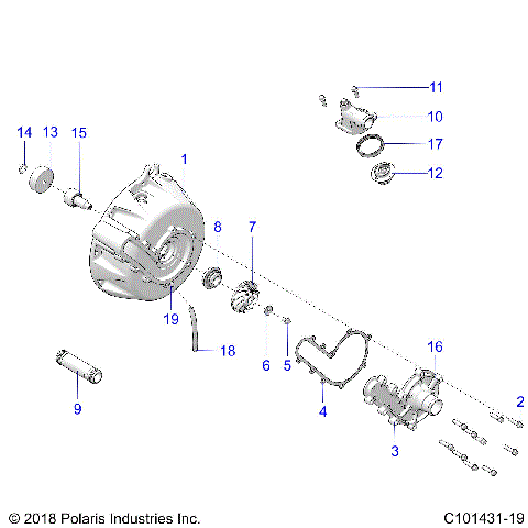 ENGINE, COOLING SYSTEM and WATER PUMP - A20SYE95KH (C101431-19)
