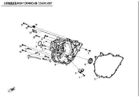 RIGHT CRANKCASE COVER ASSY