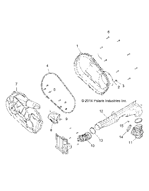 DRIVE TRAIN, CLUTCH COVER and DUCTING - R16RTA57A1/A4/A9/B1/B4/B9/EAP/EBP (49RGRCLUTCHCVR15570F)