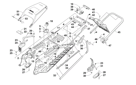 TUNNEL, REAR BUMPER, AND SNOWFLAP ASSEMBLY
