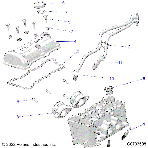 ENGINE, THROTTLE BODY AND VALVE COVER - R22TAA99A1/A7 (C0703508)