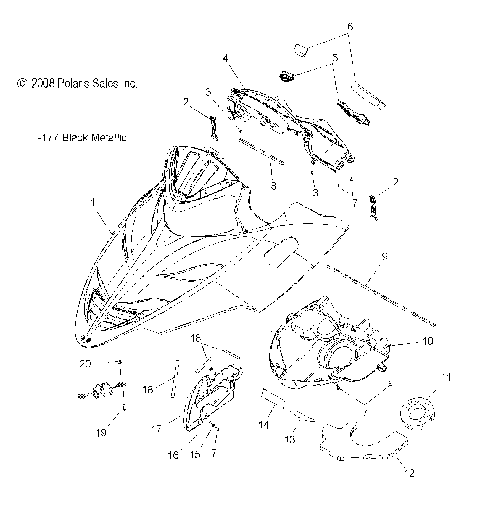 BODY, HOOD ASM. - S10PB5BSA/BSL/BEA (49SNOWHOOD10550SHIFT)
