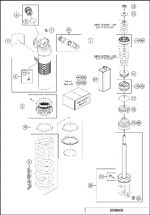 SHOCK ABSORBER DISASSEMBLED