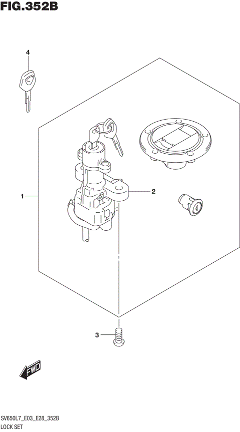 LOCK SET (SV650L7 E33)