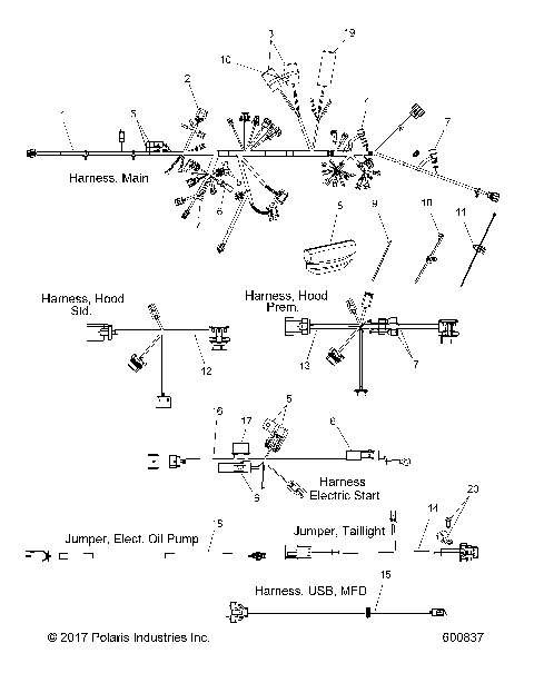 ELECTRICAL, WIRE HARNESS - S19EEC8PS/PEB ALL OPTIONS (600837)