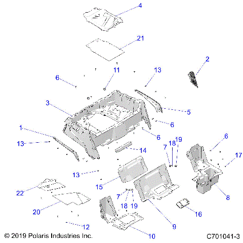 BODY, REAR RACK and FENDERS - Z20CHA57K2 (C701041-3)