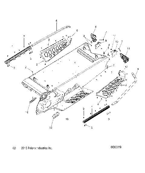CHASSIS, TUNNEL and REAR ASM. - S21DDH8RS ALL OPTIONS (600319)
