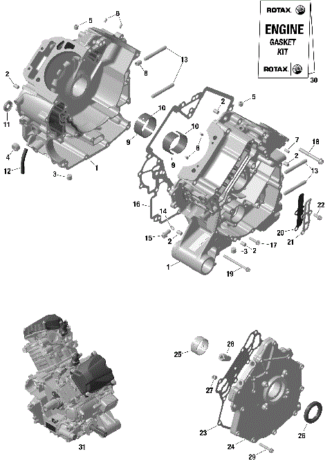 01- ROTAX - Crankcase