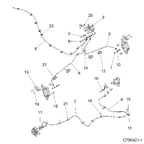 BRAKES, BRAKE LINES and MASTER CYLINDER - D20BBP99A4/B4/FP99A4 (C700421-1)