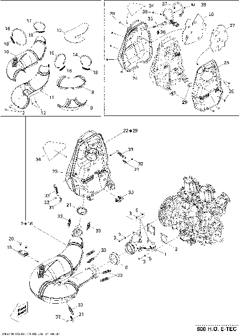 01- Exhaust System 600HO ETEC