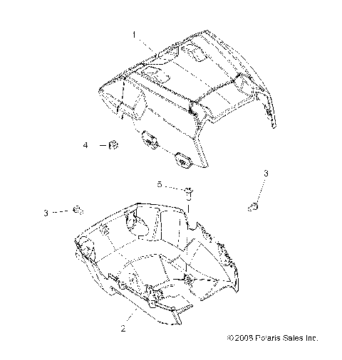 BODY, HEADLIGHT POD - A09ZX85FS/CFS (49ATVHEADLIGHT09SPXP550)