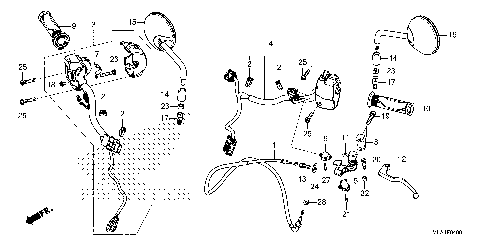 HANDLE SWITCH@LEVER@CABLE