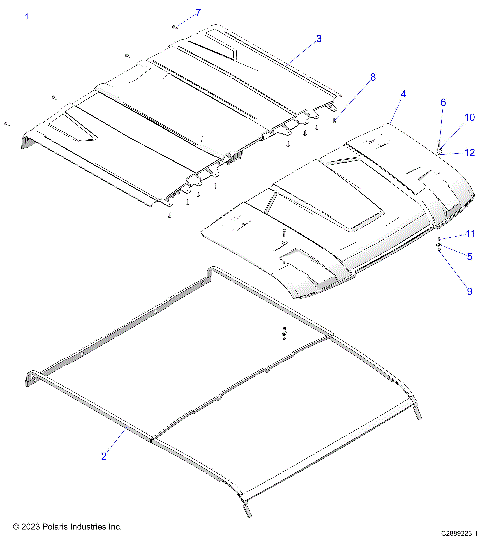 BODY, ROOF - D25P4UD4B4/VD4B4/YD4B4 (C2889223-1)