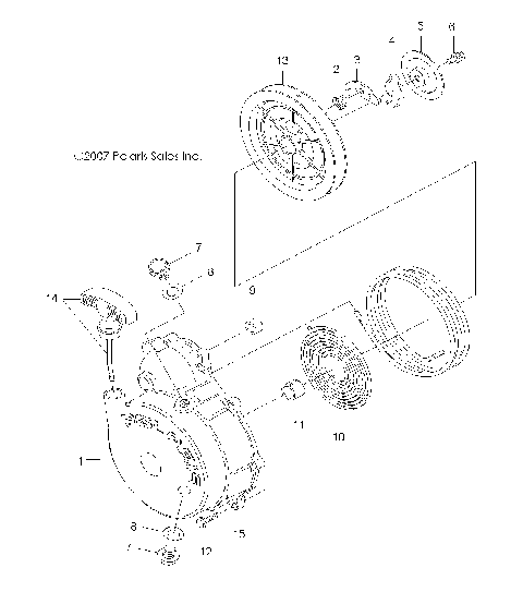 ENGINE, RECOIL STARTER - A08BG50FA (49ATVRECOIL08SCRAM)