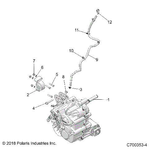 DRIVE TRAIN, MAIN GEARCASE MOUNTING - Z19VEE92AM/BM (C700353-4)