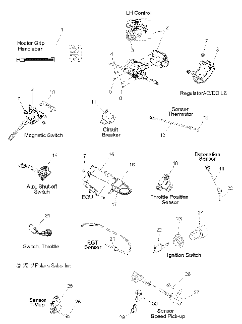 ELECTRICAL, SWITCHES, SENSORS and COMPONENTS - S15CP8 ALL OPTIONS (49SNOWELECT13600RUSH)
